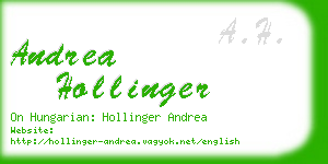 andrea hollinger business card
